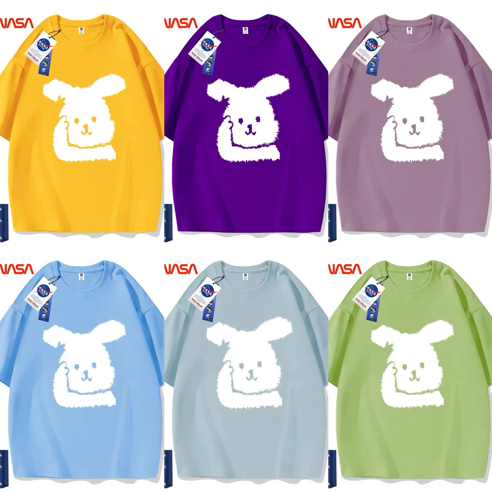 Cute Animals Rabbit Style T-Shirt Series | Rabbit Hi Part2 - Kawaii Fashion Items for Child & Adult