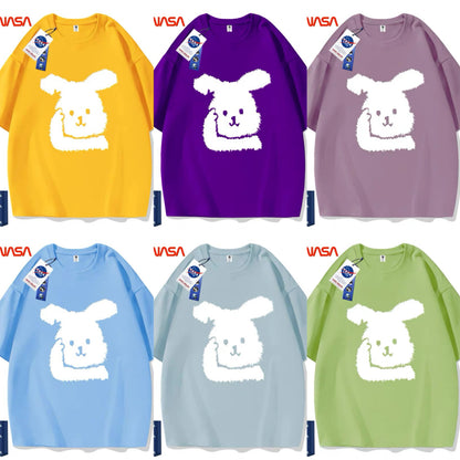 Cute Animals Rabbit Style T-Shirt Series | Rabbit Hi Part2 - Kawaii Fashion Items for Child & Adult