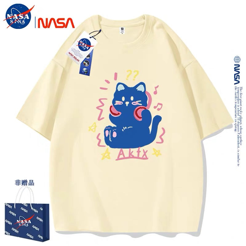 Cute Animals Cat Style T-Shirt Series | Kitten with Headphone Part1 - Kawaii Fashion Items for Child & Adult Matching outfits for Parents and Children