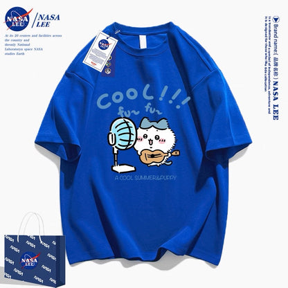 Japanese Cartoon ChiiKawa Casual Style T-Shirt Series | Hachiware with fans Part 1 - Kawaii Fashion Items