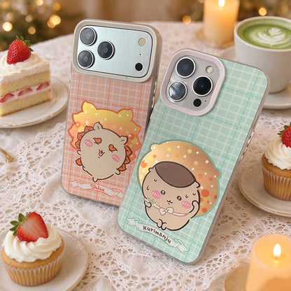 Japanese Cartoon ChiiKawa Daily with Icon Laser Case | Kurimanju Rakko Shisa Furuhonya 4 Styles - Phone Case Samsung Galaxy S26 S25 S24 S23 S22 S21 FE Ultra Edge