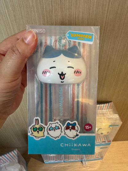 ChiiKawa X Miniso Hot Summer Series | ChiiKawa Hachiware Usagi Momonga Kurimanju Rakko Cute Plastic Doll Wind Chimes - Kawaii Items Room Decoration Doll