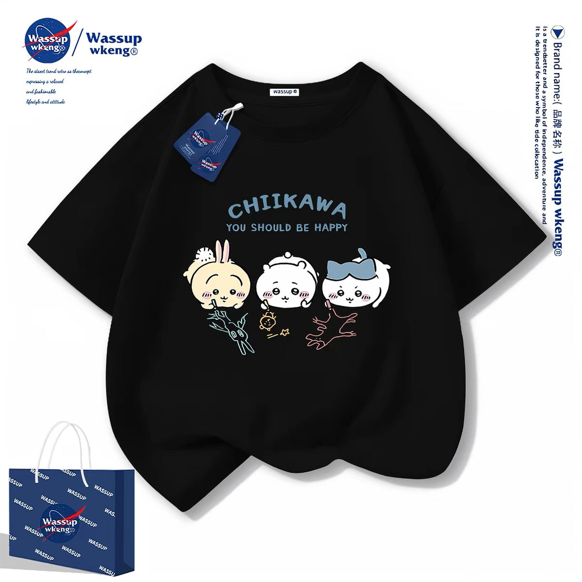 Japanese Cartoon ChiiKawa Casual Style T-Shirt Series | Chiikawa Hachiware Usagi Drawing Part 1 - Kawaii Fashion Items