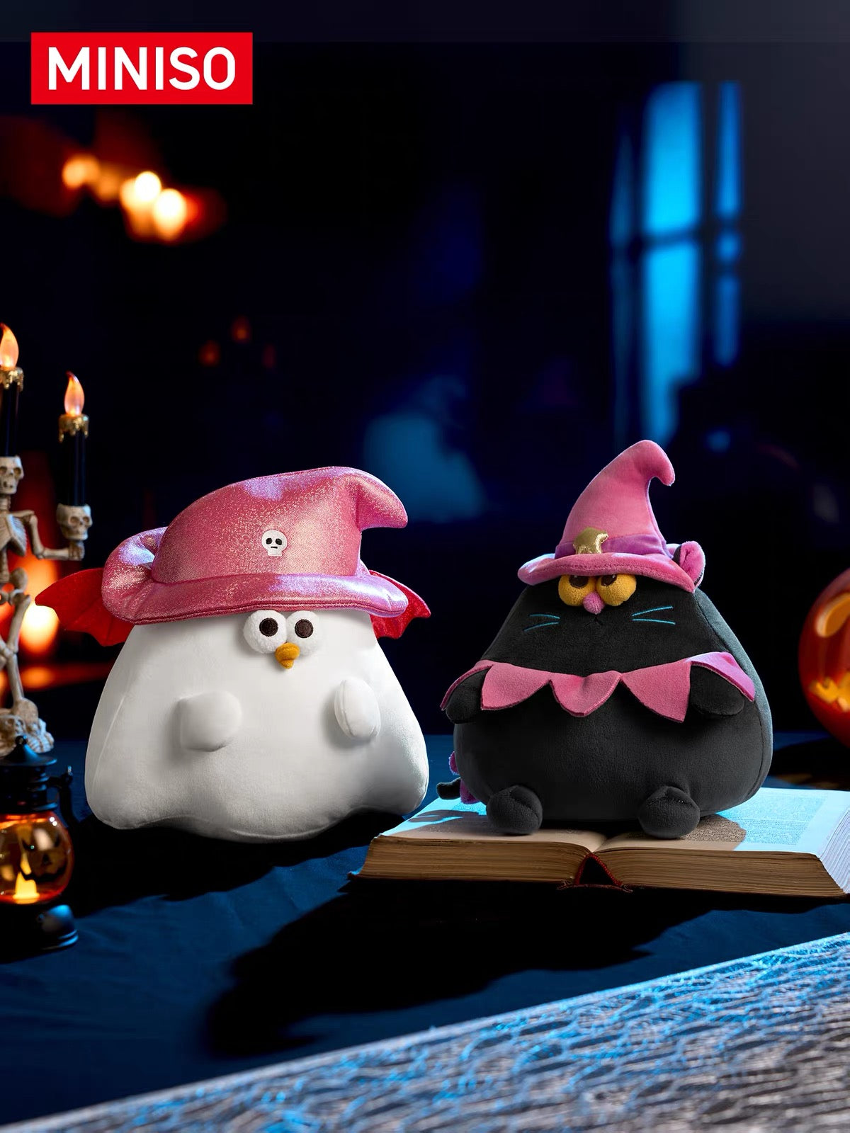 Lovely Chicken Fat Dundun Halloween Plush Doll | Black Witch Cat & Ghost Chick - Children Gift Animal Plush Doll