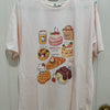 Korean Fashion Cute Cartoon Style T-Shirt Series | Vintage Hello Kitty with Cafe Sweets - Kawaii Fashion Items