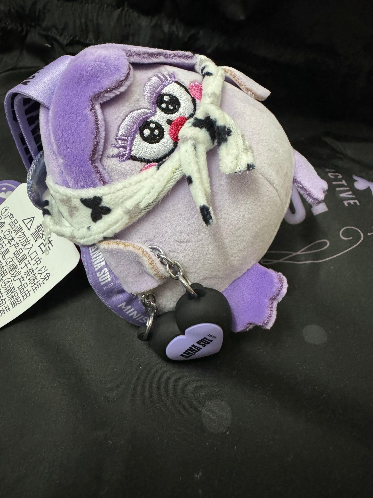 [Pre-Owned] Lovely Chicken Fat Dundun Special Plush Keychain | Crossover Anna Sui Lady DunDun - Fashion Animal Plush Doll
