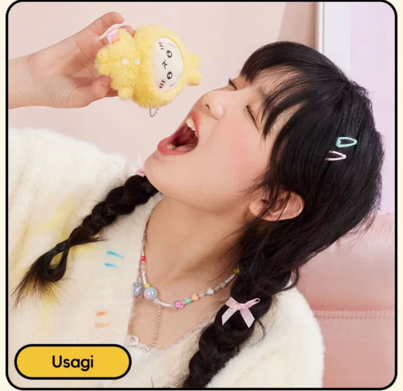 ChiiKawa X Miniso | ChiiKawa Hachiware Usagi Pajamas Keychain - Kawaii items Room Decoration doll  WinnieTheBirds Toy Shop