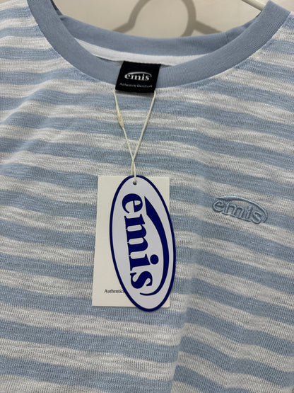 Korean Fashion Emis Style Long-sleeved Sun Protection T-Shirt Series | White Blue Stripe - Kawaii Fashion Items