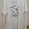 Korean Fashion Cute Cartoon Style Long-sleeved Sun Protection T-Shirt Series | Bling Bling Hello Kitty with Gems - Kawaii Fashion Items