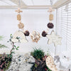 18x20cm Climb Line Swings with Wooden and Takraw & Seeds Hanging Toy Handmade Bird Toys Natural Bird Bitting Toys Organic Bird Cages Accessories
