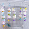 26-19cm 5 Style Mineral Stone Cuttlefish Bones Hanging Parrot Toy for Small Medium Size Parrot Birdie Toy Cages Accessories