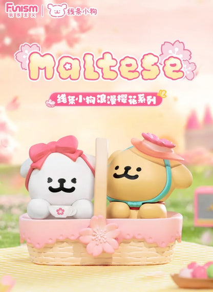 Funism Maltese Puppy | Romantic Sakura Ver - Lovely Collectable Toys Mystery Blind Box