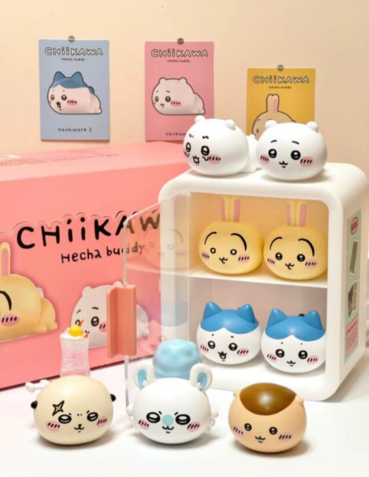 ChiiKawa X Miniso | ChiiKawa Hachiware Usagi Momonga Kurimanju Rakko Hecha Buddy Blind Box Figure - Kawaii Item Cute Room Decoration  WinnieTheBirds Toy Shop