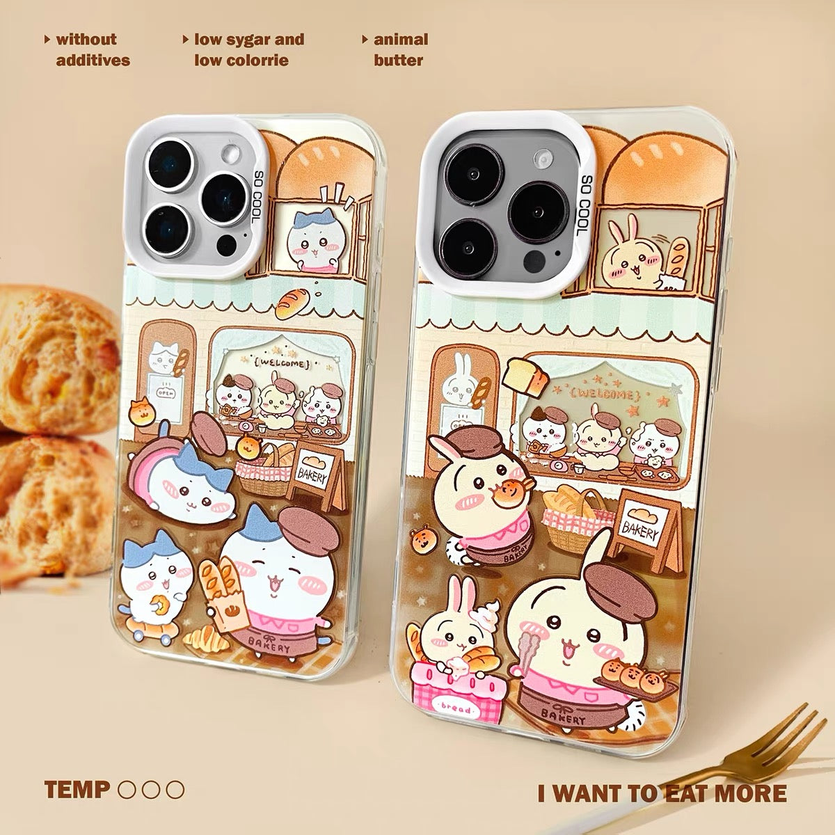 Japanese Cartoon ChiiKawa Bread Cafe Laser Case | ChiiKawa Hachiware Usagi - Phone Case Samsung Galaxy S26 S25 S24 S23 S22 S21 FE Ultra Edge