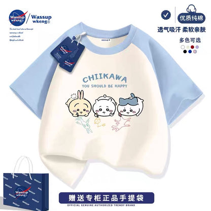 Japanese Cartoon ChiiKawa Casual Style T-Shirt Series | Chiikawa Hachiware Usagi Drawing Part 3 - Kawaii Fashion Items