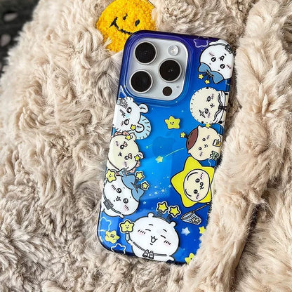 Japanese Cartoon ChiiKawa Shooting Star iPhone Case 13 14 15 Pro Promax