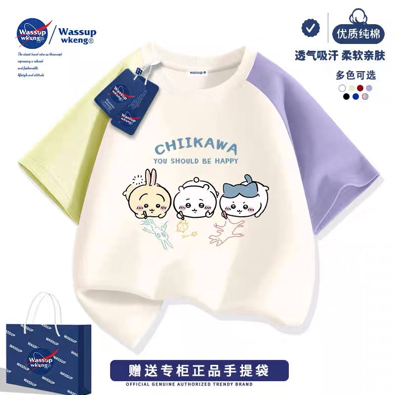 Japanese Cartoon ChiiKawa Casual Style T-Shirt Series | Chiikawa Hachiware Usagi Drawing Part 3 - Kawaii Fashion Items