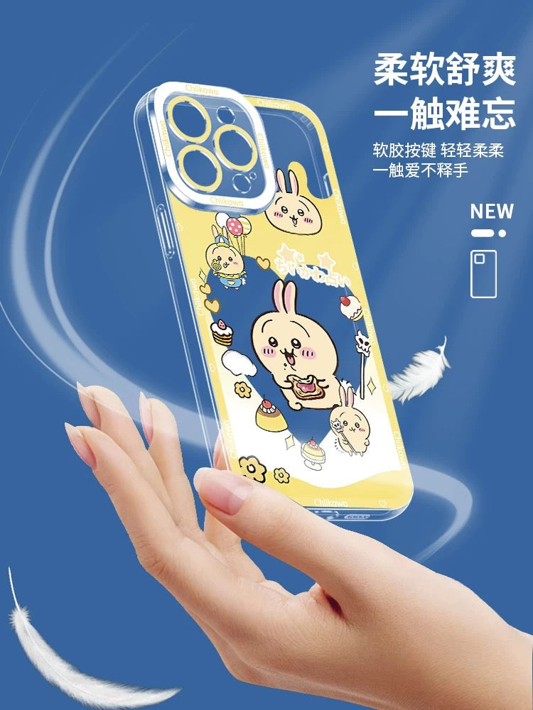 Japanese Cartoon Chiikawa Heart Shape Daily Version | Chiikawa Hachiware Usagi Momonga Kurimanju Rakko - iPhone Case PLUS SE2 XS XR X 11 12 13 14 15 16 16e 17 17e Pro Promax 12mini 13mini
