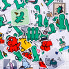 Set of 40 Pieces Cute Little Dinosaur Joguman | Stickers A - DIY Journal Craft Diary Art Scrapbook Laptop Luggage Decal Cute Animal Pack