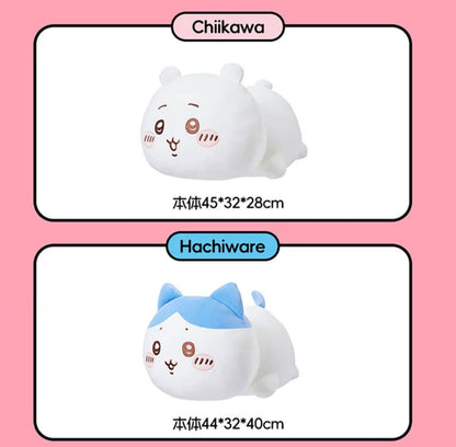 ChiiKawa X Miniso | ChiiKawa Hachiware Usagi Giant Laying Down Doll - Kawaii Doll Plush Cute Doll Decoration  WinnieTheBirds Toy Shop