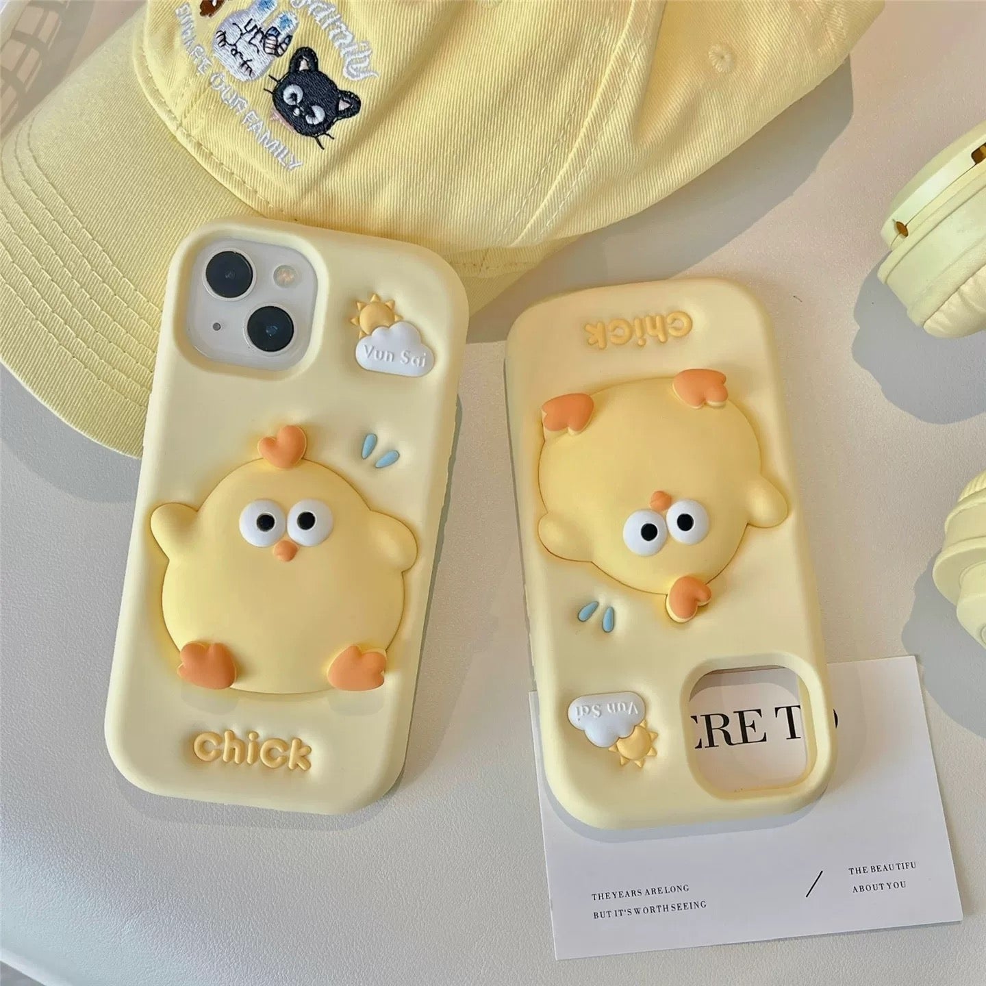 Lovely Chicken Fat Dundun Silicone Phone Case | Yellow Soft Chick - iPhone Case 13 14 15 16 17 Pro Promax