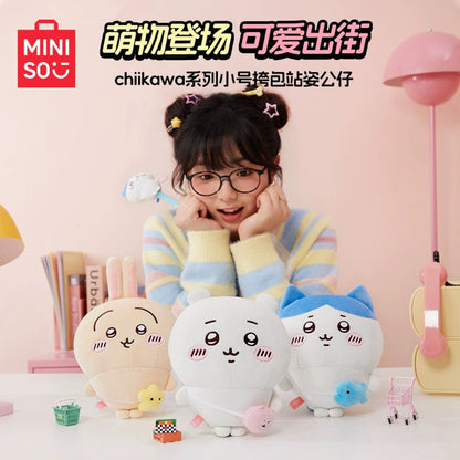 ChiiKawa X Miniso | ChiiKawa Hachiware Usagi Outing with Bag - 30cm Plush Doll Kawaii items Room Decoration doll