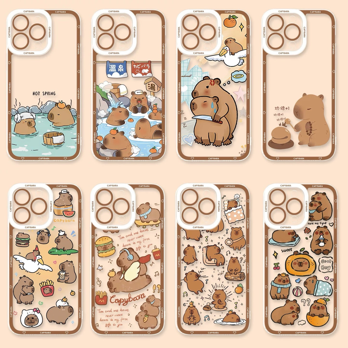 Cute Animal Capybara | Part1 8 Styles - iPhone Case PLUS SE2 XS XR X 11 12 13 14 15 16 16e 17 17e Pro Promax 12mini 13mini