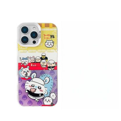 Japanese Cartoon ChiiKawa Pork Ramen Restaurant Laser Case | ChiiKawa Hachiware Usagi Momonga - Phone Case Samsung Galaxy S26 S25 S24 S23 S22 S21 FE Ultra Edge