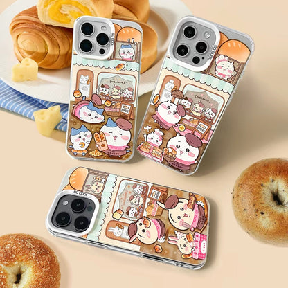 Japanese Cartoon ChiiKawa Bread Cafe Laser Case | ChiiKawa Hachiware Usagi - Phone Case Samsung Galaxy S26 S25 S24 S23 S22 S21 FE Ultra Edge