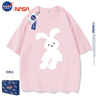 Cute Animals Rabbit Style T-Shirt Series | White Teddy Rabbit Part1 - Kawaii Fashion Items for Child & Adult Matching outfits for Parents and Children