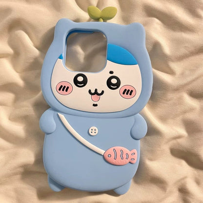 Japanese Cartoon ChiiKawa Pajamas Outing Silicone | Chiikawa Hachiware - iPhone Case 15 14 13 12 Pro ProMax WinnieTheBirds Toy Shop