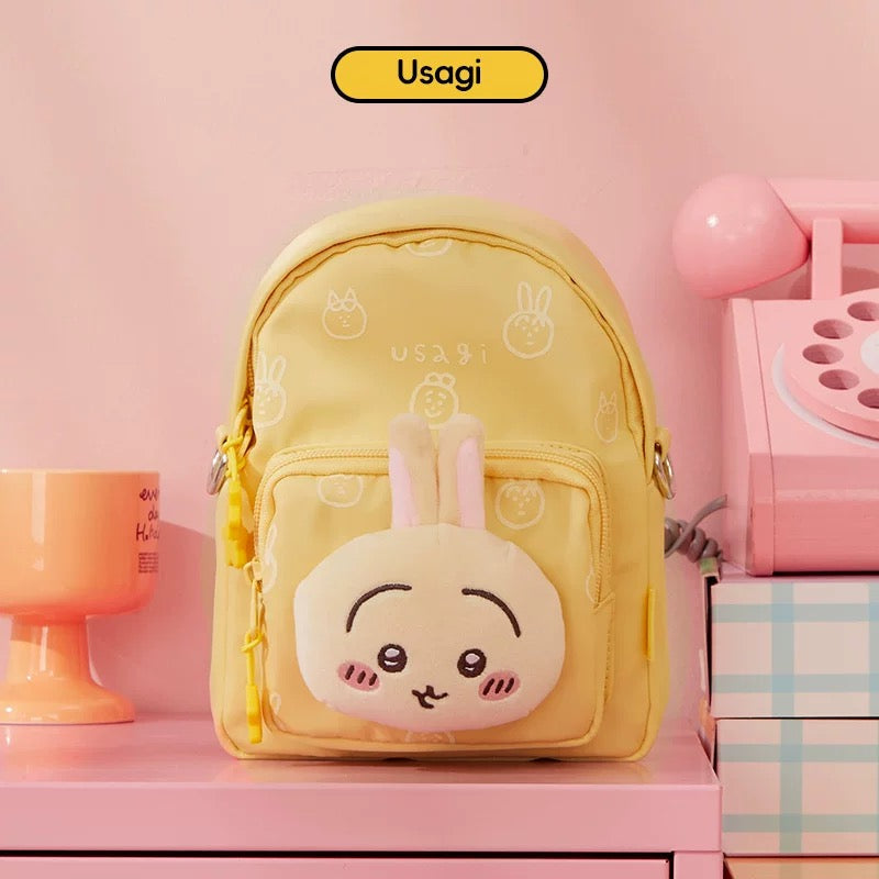 ChiiKawa X Miniso | ChiiKawa Hachiware Usagi Plush Head Mini Shoulder Bag - Kawaii Item Plush Cute Decoration  WinnieTheBirds Toy Shop