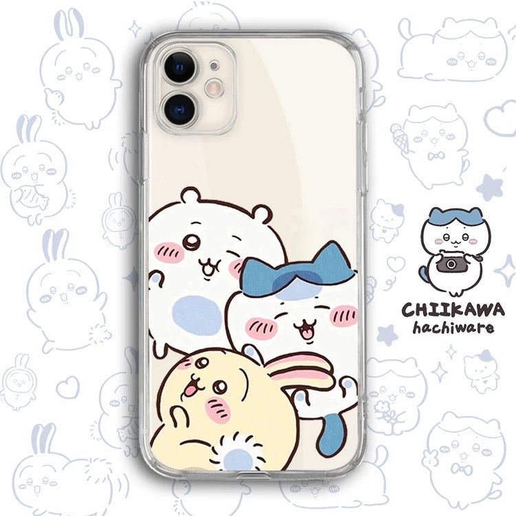 Japanese Cartoon Chiikawa Clean Case | Happy Fun Part1 - iPhone Case PLUS SE2 11 12 13 14 15 16 17 Pro Promax 12mini 13mini
