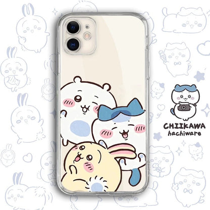Japanese Cartoon Chiikawa Clean Case | Happy Fun Part1 - iPhone Case PLUS SE2 11 12 13 14 15 16 17 Pro Promax 12mini 13mini