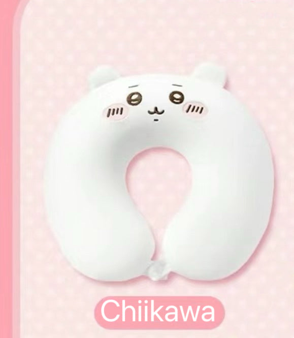 ChiiKawa X Miniso | ChiiKawa Hachiware Usagi Neck Pillow - Airplane Pillow Kawaii items Room Decoration  WinnieTheBirds Toy Shop
