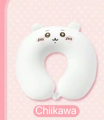 ChiiKawa X Miniso | ChiiKawa Hachiware Usagi Neck Pillow - Airplane Pillow Kawaii items Room Decoration  WinnieTheBirds Toy Shop