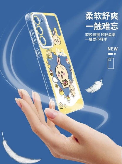 Japanese Cartoon Chiikawa Heart Shape Daily Version | Chiikawa Hachiware Usagi Momonga Kurimanju Rakko - Phone Case Samsung Galaxy S26 S25 S24 S23 S22 S21 FE Ultra