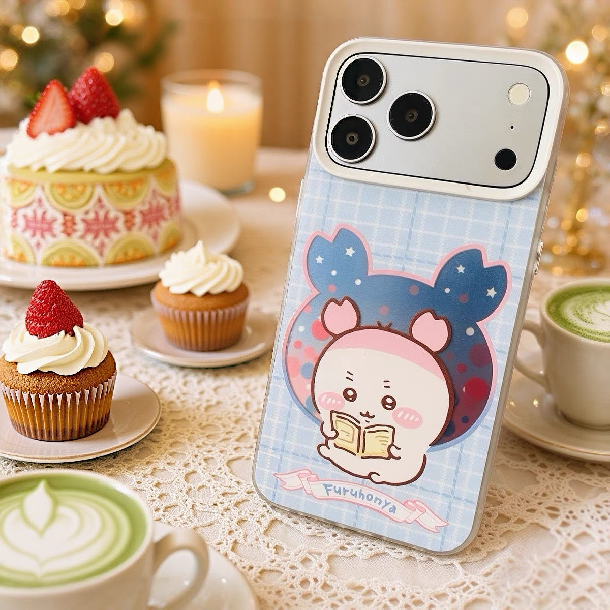 Japanese Cartoon ChiiKawa Daily with Icon Laser Case | Kurimanju Rakko Shisa Furuhonya 4 Styles - iPhone Case 11 12 13 14 15 16 16e 17 17e 18 Pro Promax