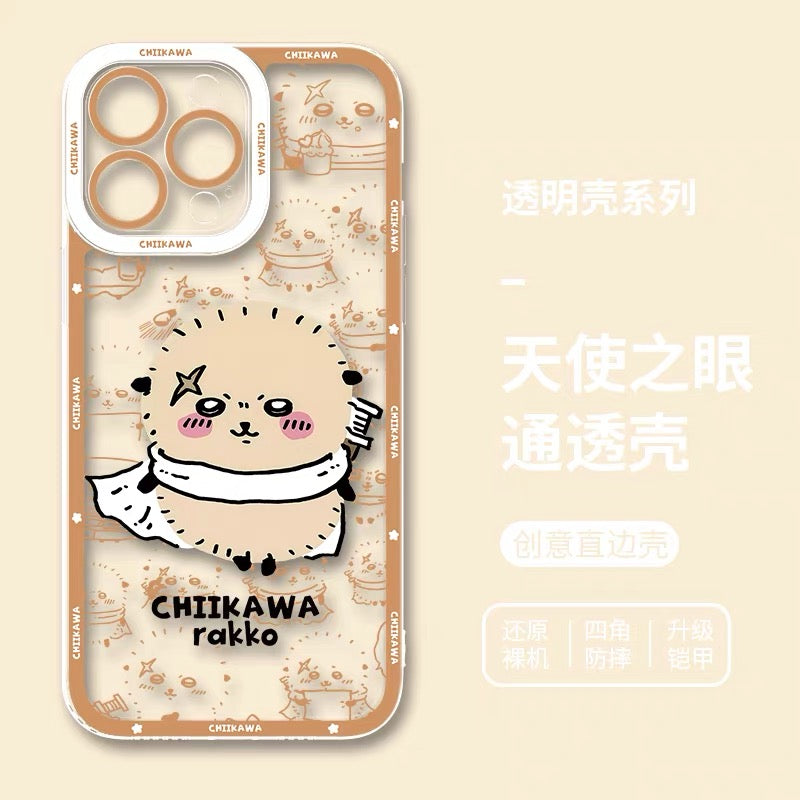 Japanese Cartoon Chiikawa Outing Daily with Comic | Chiikawa Hachiware Usagi Momonga Kurimanju Rakko Shisa Furuhonya 8 Styles - iPhone Case PLUS SE2 XS XR X 11 12 13 14 15 16 16e 17 17e 18 Pro Promax 12mini 13mini