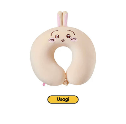 ChiiKawa X Miniso | ChiiKawa Hachiware Usagi Neck Pillow - Airplane Pillow Kawaii items Room Decoration  WinnieTheBirds Toy Shop