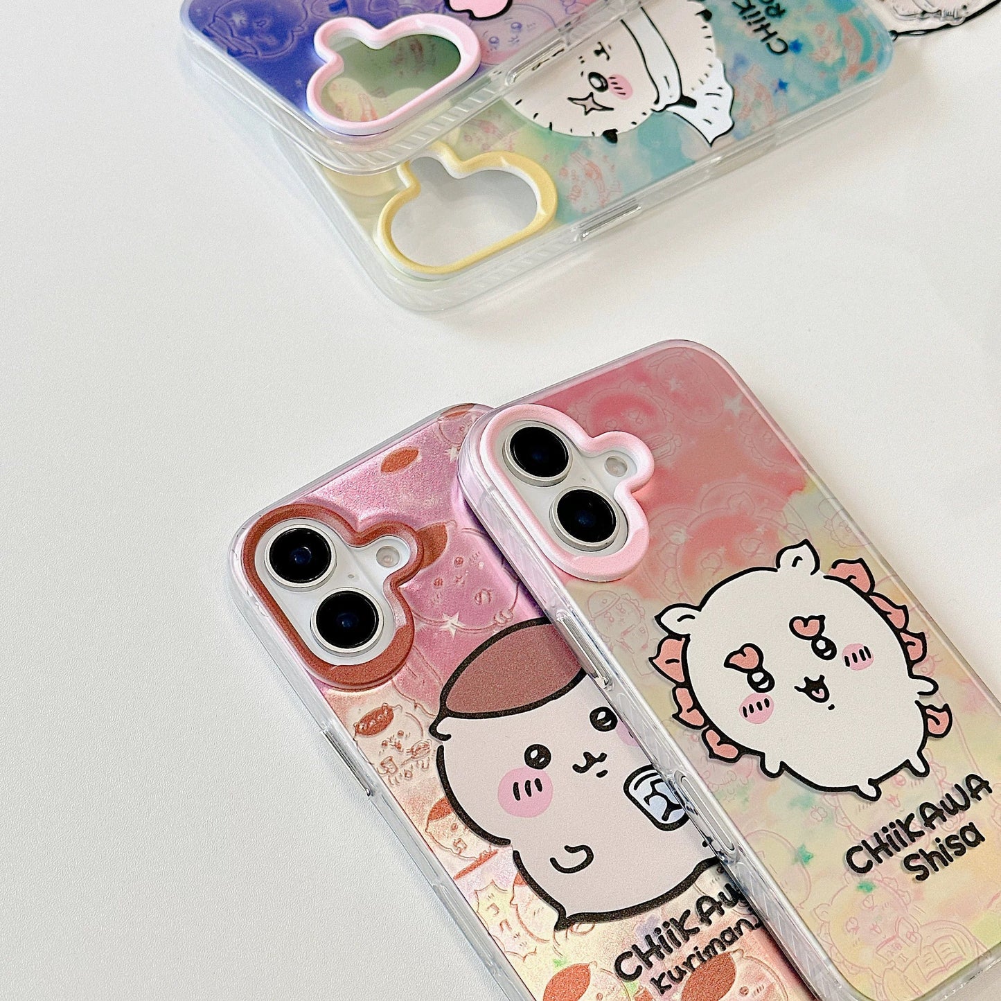 Japanese Cartoon iPhone Case with Strap | Laser Kurimanju Rakko Shisa Furuhonya - iPhone CasePhone Case 7 8 PLUS SE2 XS XR X 11 12 13 14 15 Pro Promax 12mini 13mini  WinnieTheBirds Toy Shop