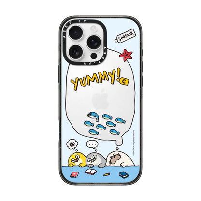Lovely Seal Sealook Clear with Transparent Black Frame Phone Case | Part2 Daily in Polar Ocean 6 Styles - iPhone Case 12 13 14 15 16 17 18 Pro Promax
