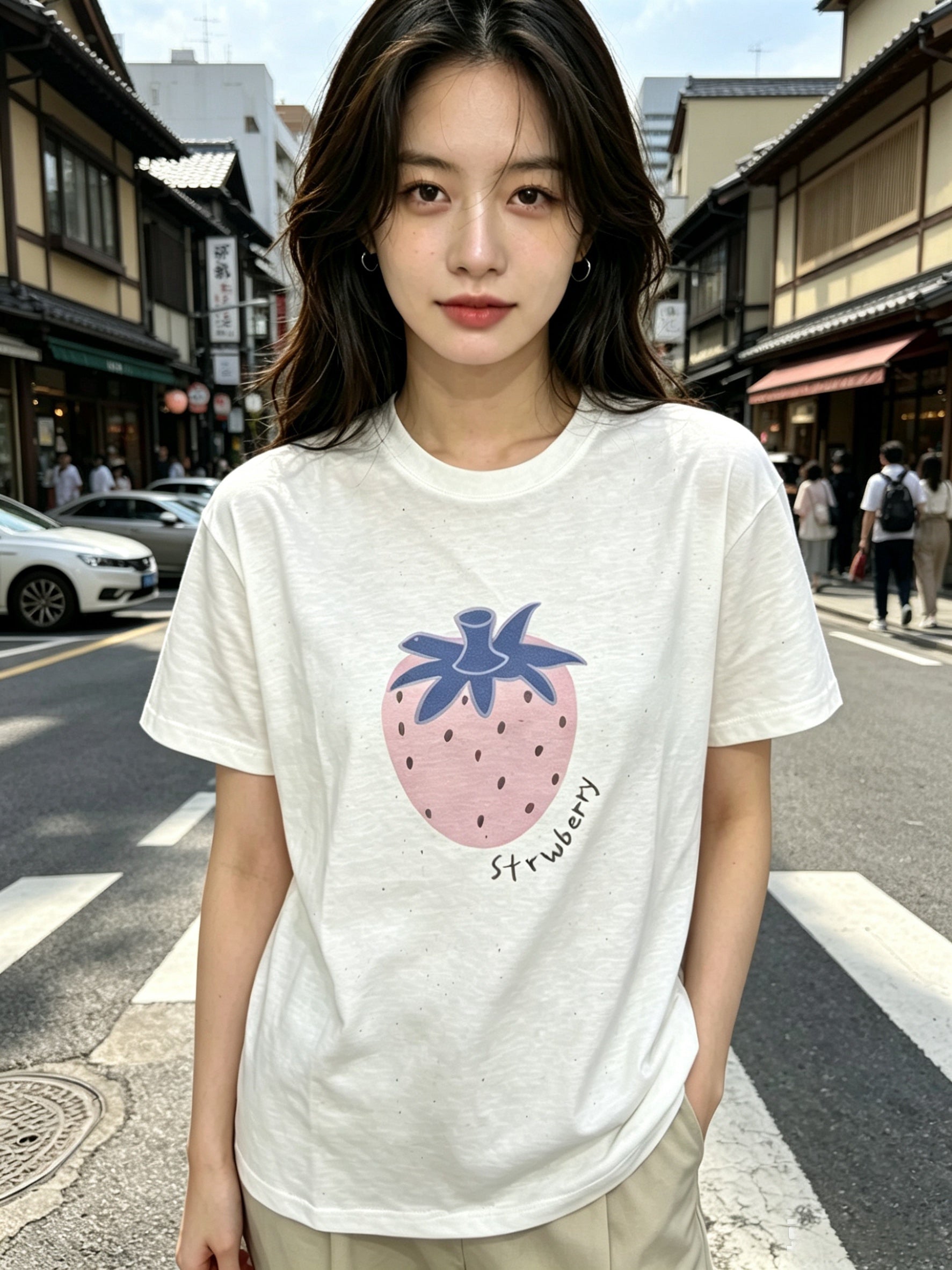 韓国ファッション かわいいフルーツスタイルTシャツシリーズ