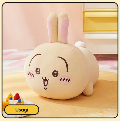 ChiiKawa X Miniso | ChiiKawa Hachiware Usagi Giant Laying Down Doll - Kawaii Doll Plush Cute Doll Decoration  WinnieTheBirds Toy Shop
