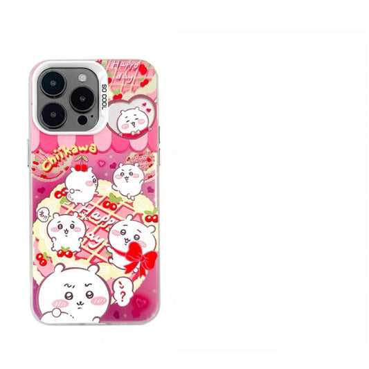 Japanese Cartoon ChiiKawa Happy Day with Sweets Laser Case | ChiiKawa Hachiware Usagi - Phone Case Samsung Galaxy S26 S25 S24 S23 S22 S21 FE Ultra Edge