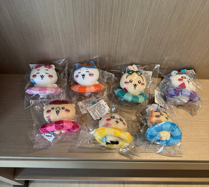 ChiiKawa X Miniso Hot Summer Series | ChiiKawa Hachiware Usagi Momonga Kurimanju Rakko Shisa In Swim Ring Cute Plush Doll Keychain - Kawaii Items Room Decoration Doll