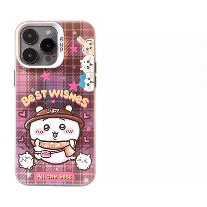 Japanese Cartoon ChiiKawa Best Wishes Winter Laser Case | ChiiKawa Hachiware Usagi Momonga - Phone Case Samsung Galaxy S26 S25 S24 S23 S22 S21 FE Ultra Edge