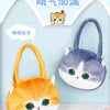 【日本アーティストmofusand】ねこ特大ぬいぐるみバッグ | オレンジ猫 ブルー猫 - マスコットぬいぐるみショルダーバッグ