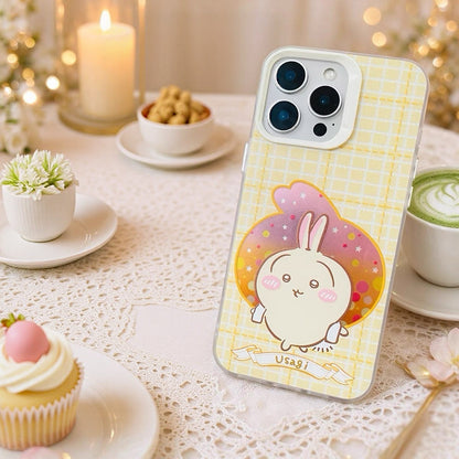 Japanese Cartoon ChiiKawa Daily with Icon Laser Case | Chiikawa Hachiware Usagi Momonga 4 Styles - iPhone Case 11 12 13 14 15 16 16e 17 17e 18 Pro Promax