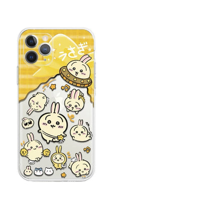 Japanese Cartoon ChiiKawa Hachiware Usagi UFO Clear - iPhone Case 11 12 13 14 15 16 Pro Promax WinnieTheBirds Toy Shop